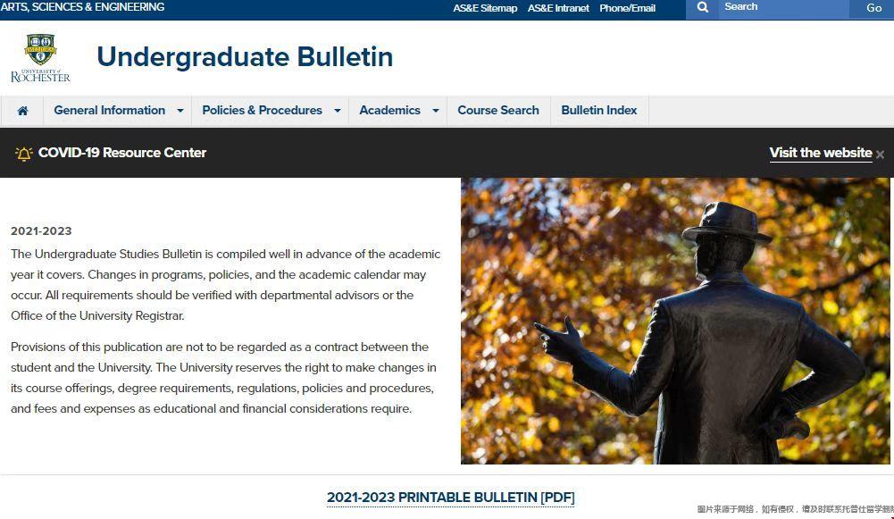 羅徹斯特大學本科學位要求