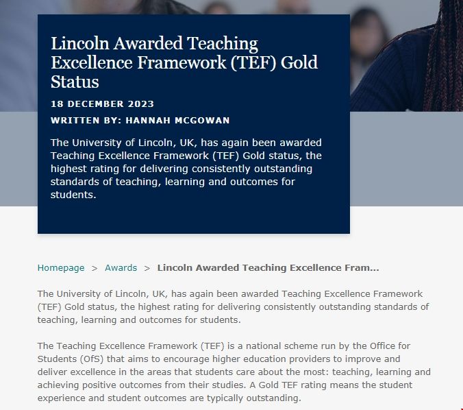 林肯大學(xué)再次榮獲卓越教學(xué)框架金獎.png 林肯大學(xué)再次榮獲卓越教學(xué)框架金獎.png