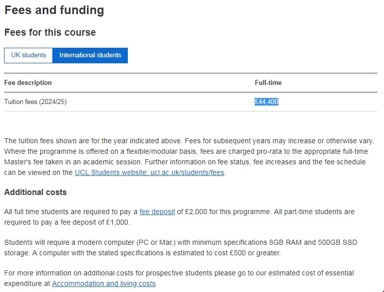 UCL大學計算金融碩士學費.png UCL大學計算金融碩士學費.png