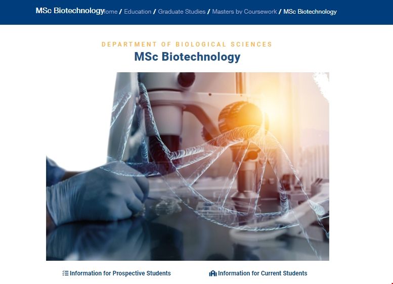 新加坡國立大學生物科技碩士