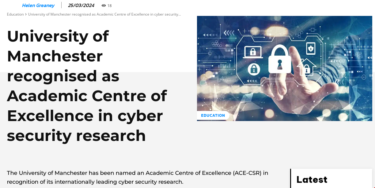 曼大被評為網絡安全研究卓越學術中心.png 曼大被評為網絡安全研究卓越學術中心.png