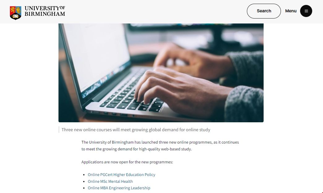 伯明翰大學推出三大Online課程.png 伯明翰大學推出三大Online課程.png
